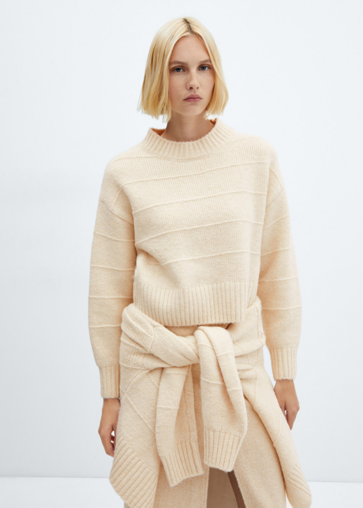 Джемпер женский с декоративными строчками | MANGO