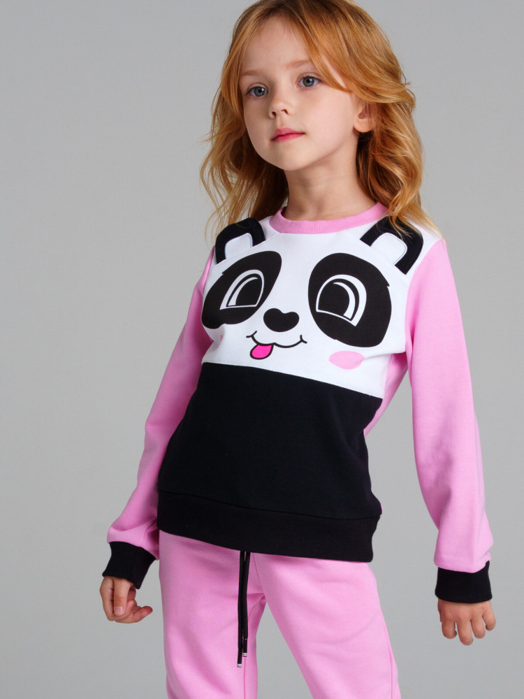 Свитшот для девочек | Panda band | PlayToday