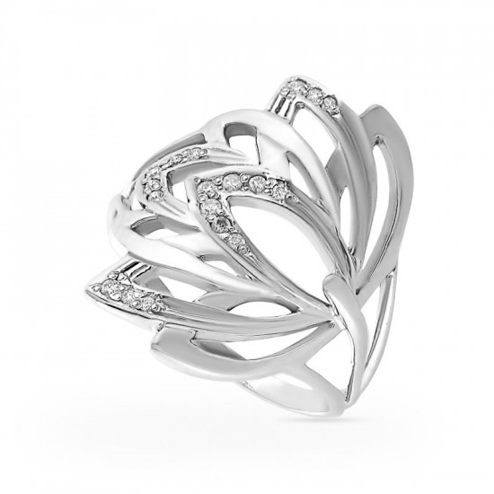 Кольцо из  серебра с бриллиантами