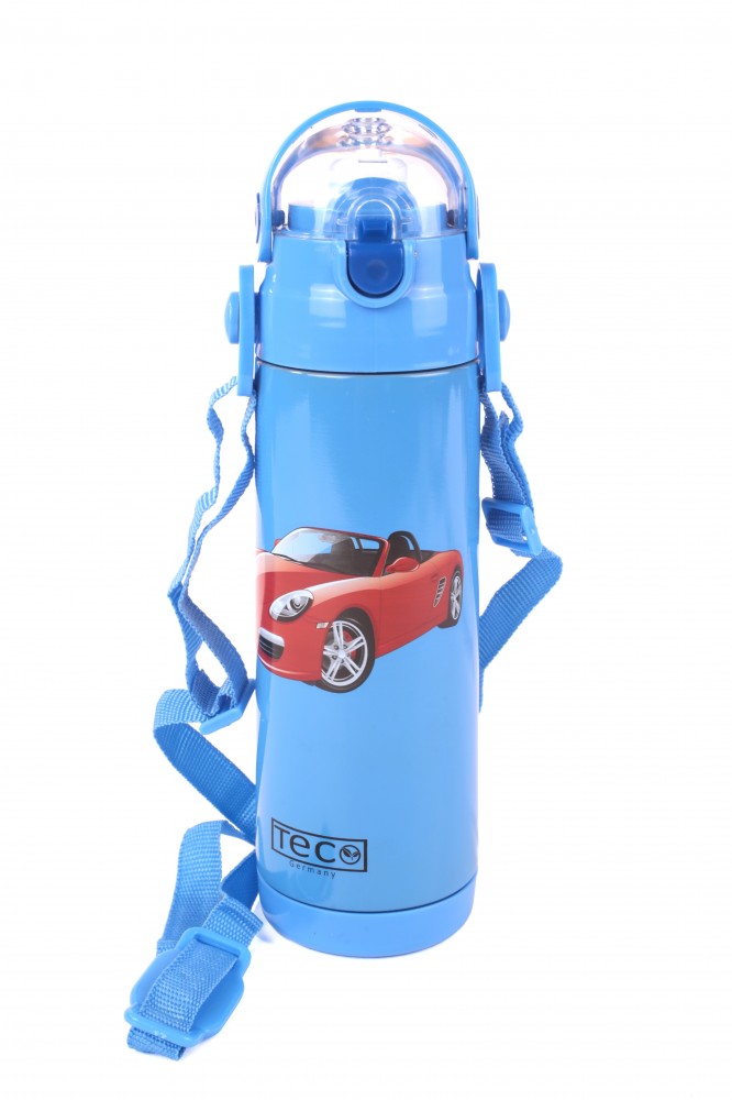 Детский вакуумный термос (500 мл), голубой | TECO