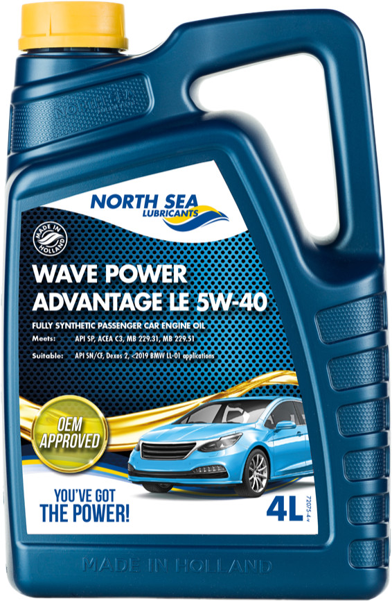 Моторное масло Wave Power Advantage LE 5W-40 | North Sea Lubricants