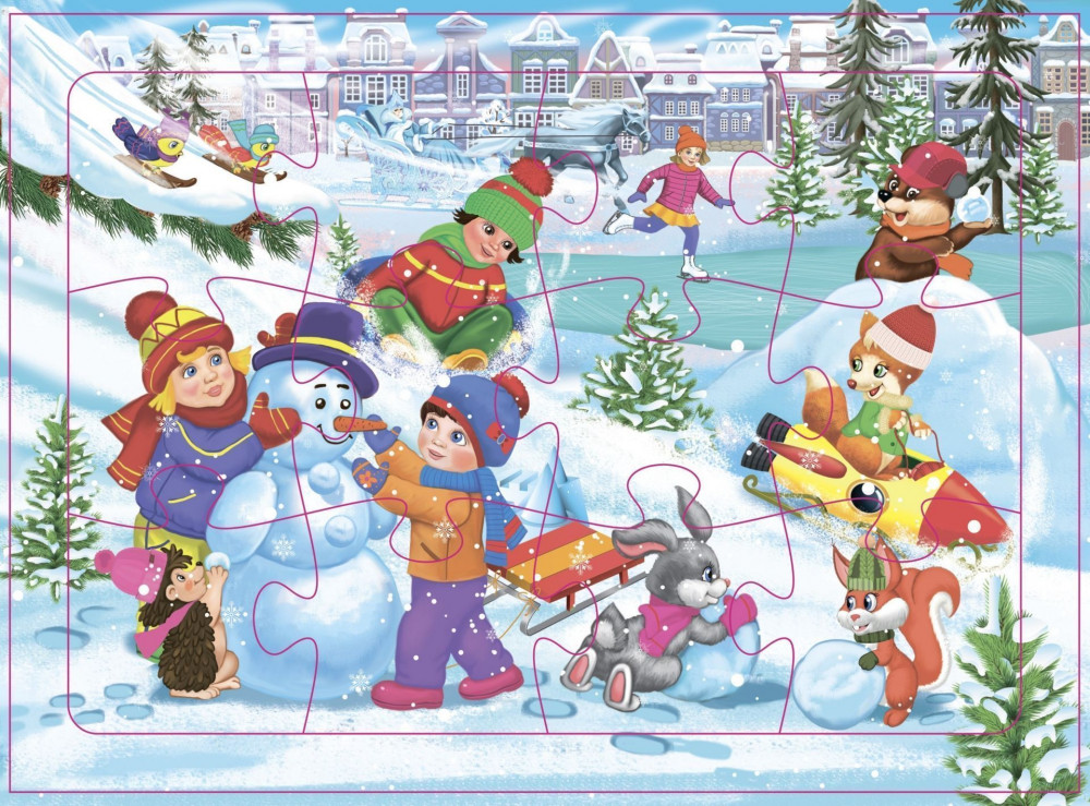 Пазл «Зимние забавы» | Пазлы