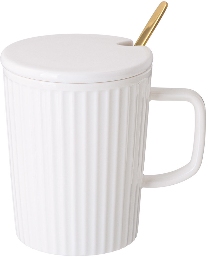 Кружка с крышкой и ложкой | Herbal | Lefard