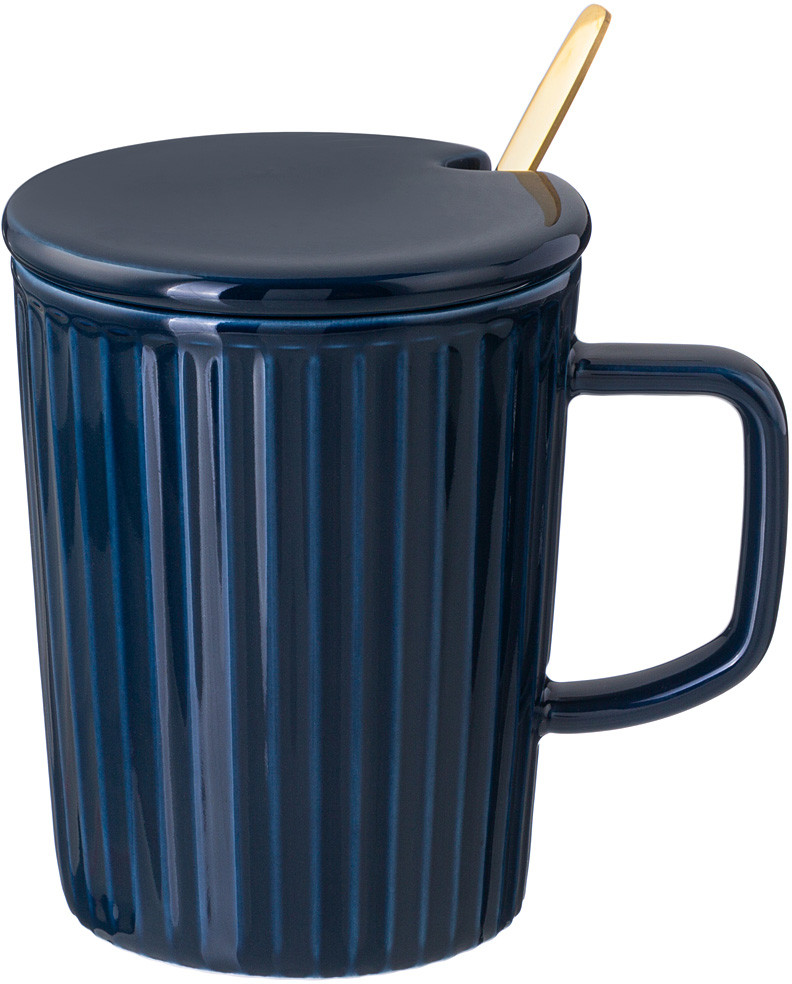 Кружка с крышкой и ложкой | Herbal | Lefard