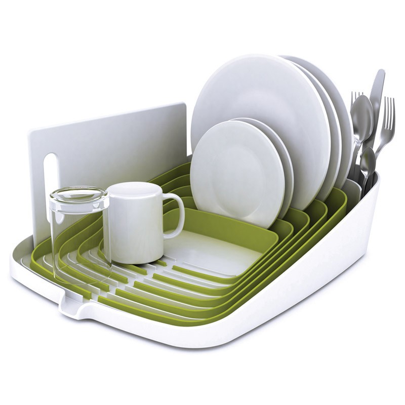 Сушилка для посуды «Arena», белая/зеленая | Joseph Joseph