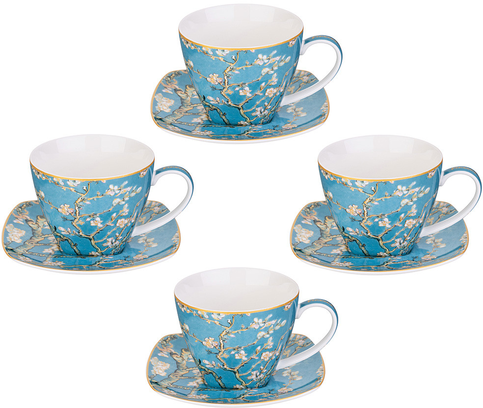 Набор чайных пар «Цветущий миндаль. Ван Гог» | Арт коллекция | Lefard