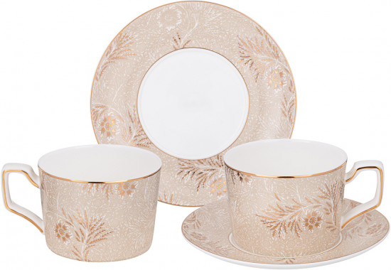 Набор чайных пар «Золотые узоры»