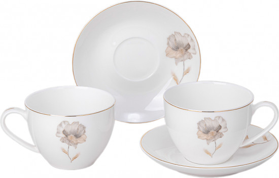Набор чайных пар «Золотой цветок»