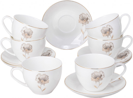 Набор чайных пар «Золотой цветок»