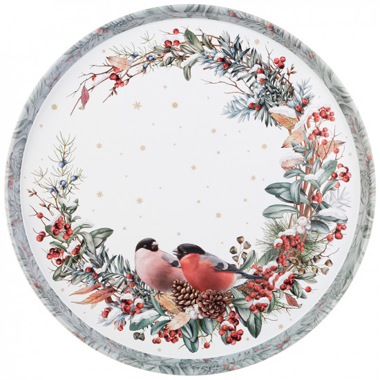 Поднос сервировочный «Снегири»