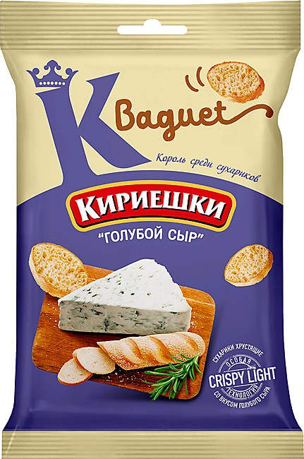 Сухарики пшеничные со вкусом голубого сыра «Baguet» | Кириешки