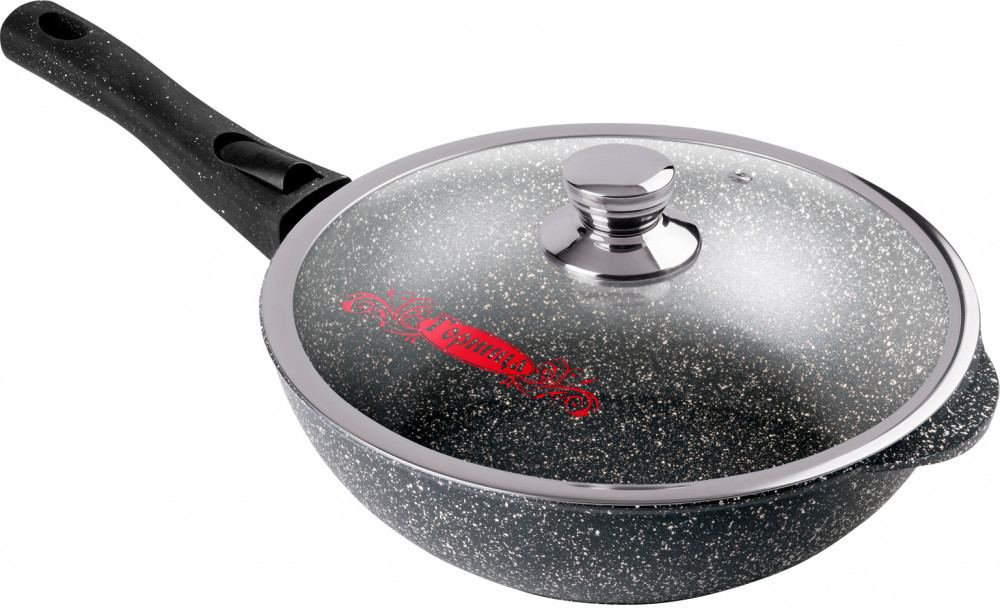 Сотейник литой со съемной ручкой и крышкой | Гранит | Горница