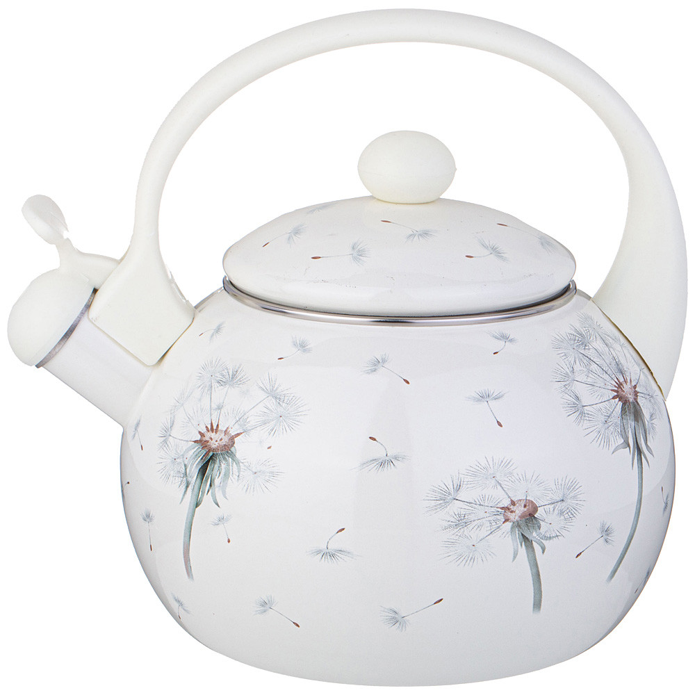 Чайник эмалированный со свистком «Dandelion» | Agness