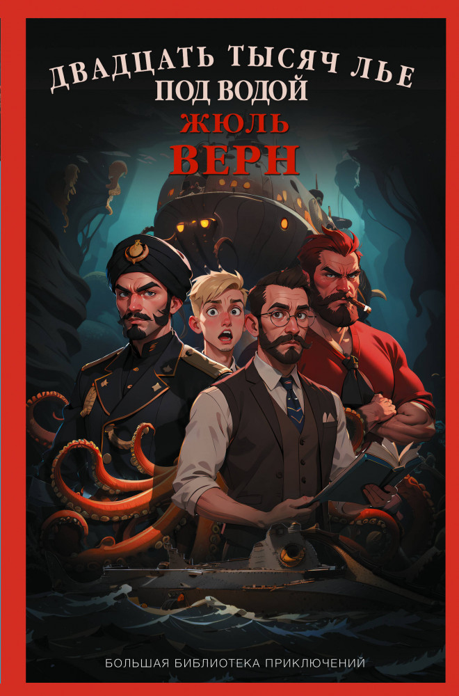 Двадцать тысяч лье под водой | Большая библиотека приключений. Новое оформление