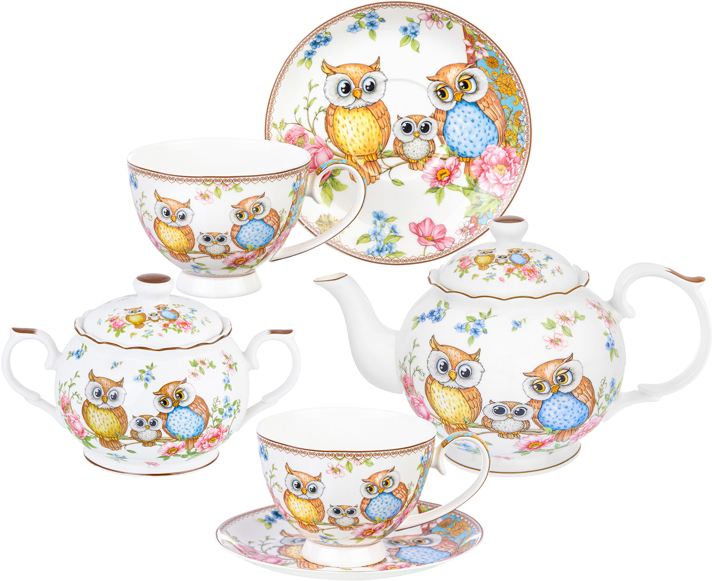 Набор чайный «Совушки» | Совушки | Elan Gallery