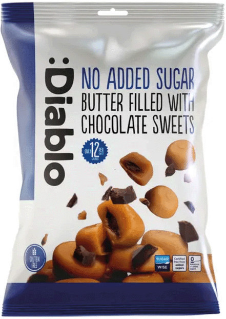 Леденцы сливочные с шоколадной начинкой без сахара | :Diablo