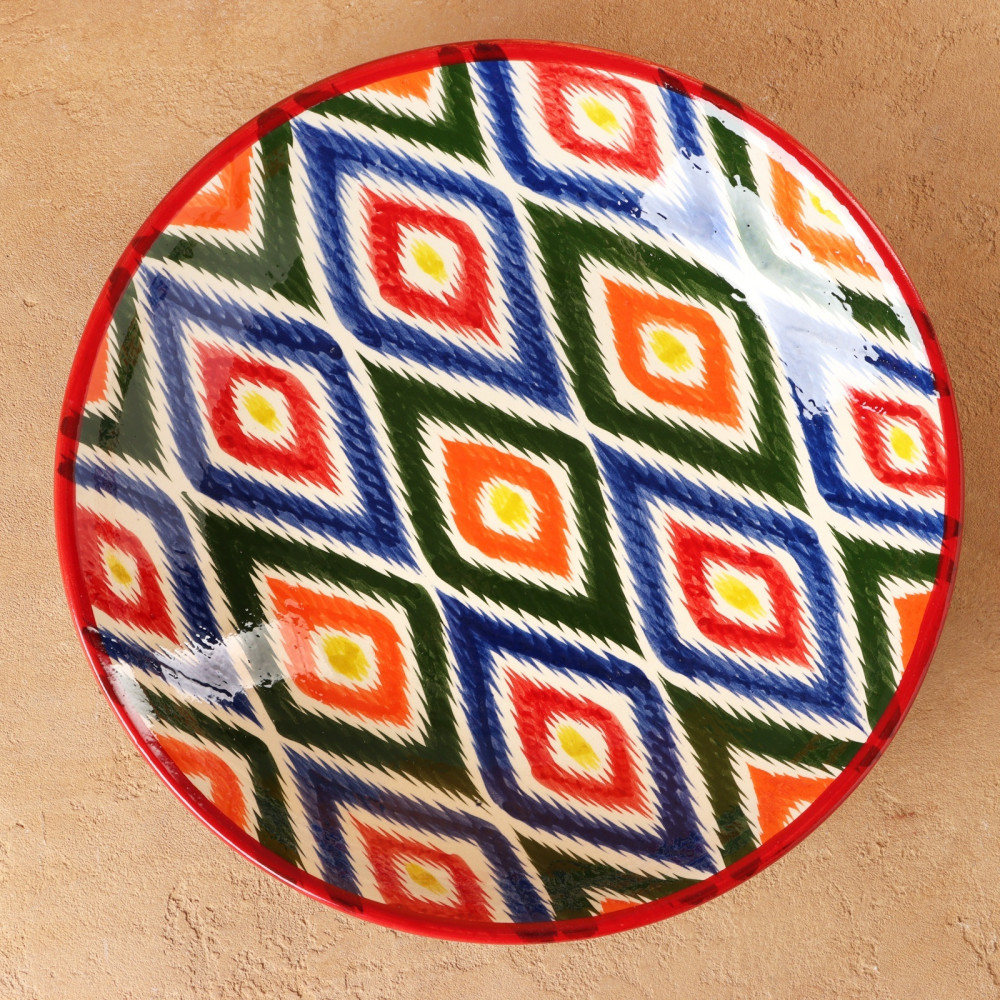 Блюдо-ляган «Атлас» | Риштанская керамика | Шафран