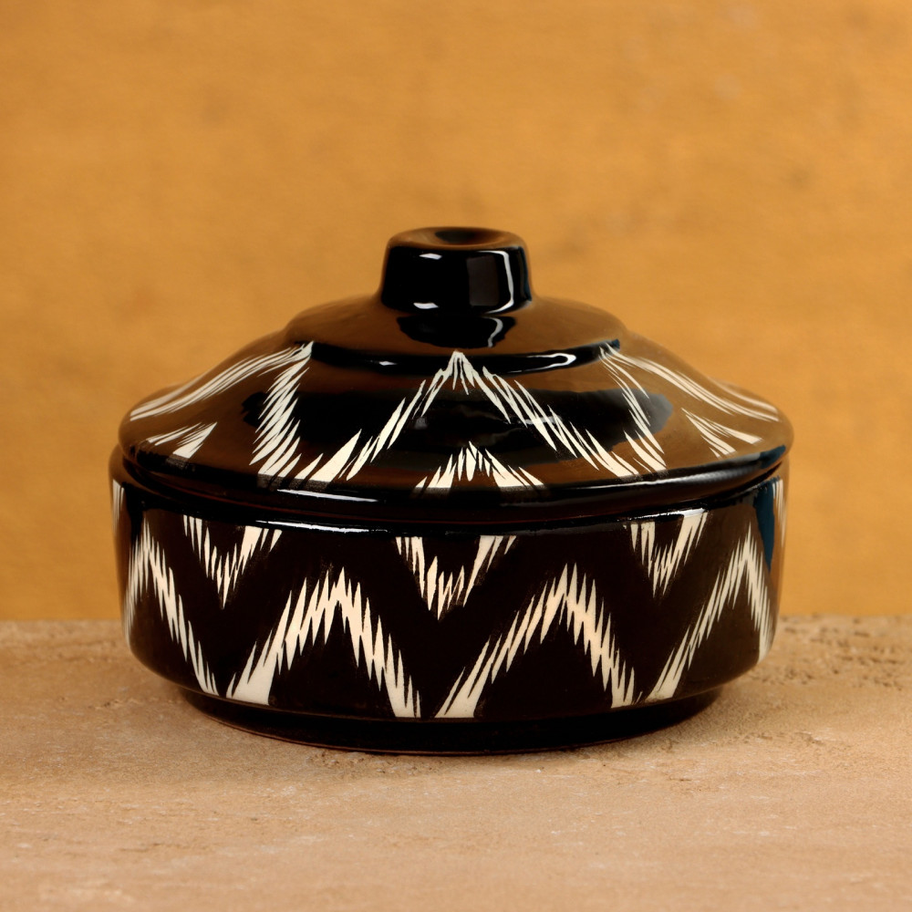 Сахарница «Атлас» | Риштанская роспись Атлас | Шафран