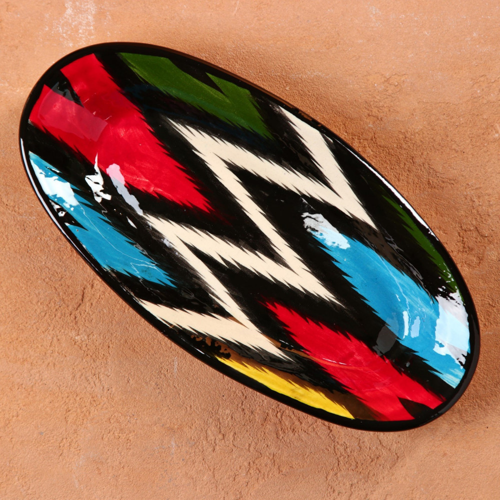 Селедочница «Атлас» | Риштанская роспись Атлас | Шафран