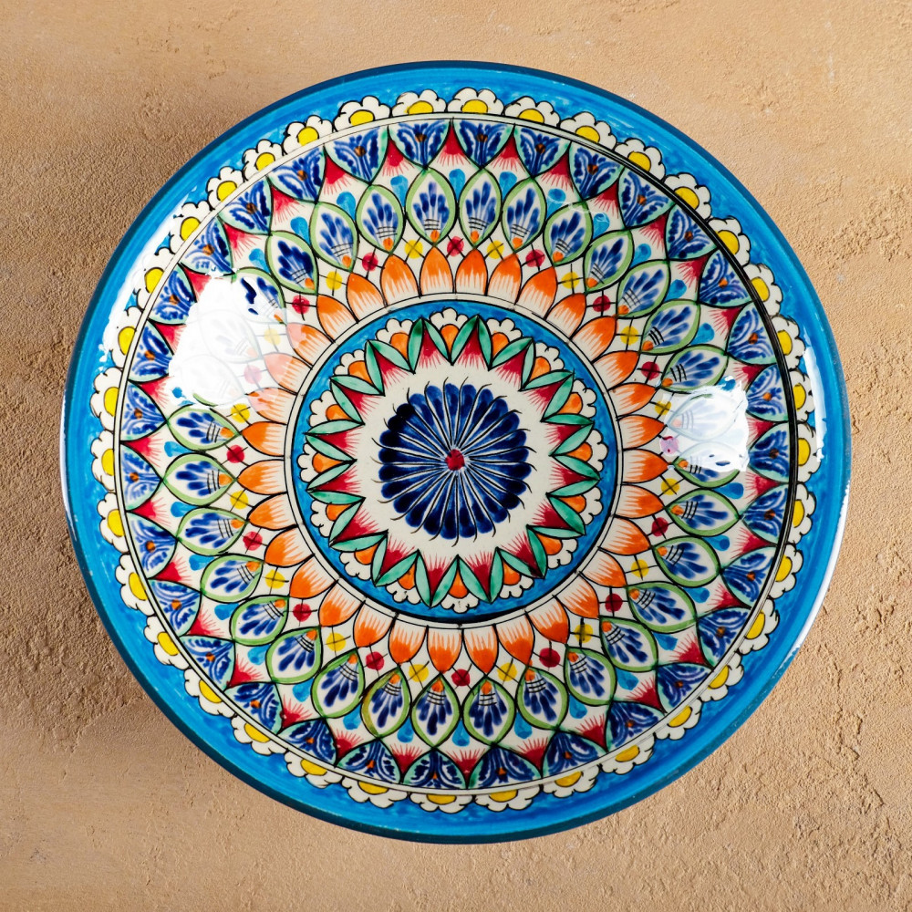 Супница «Узоры» | Риштанская керамика | Шафран