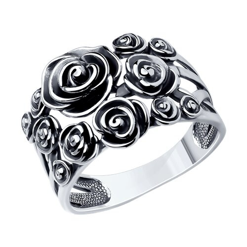 Кольцо из черненого серебра | SOKOLOV