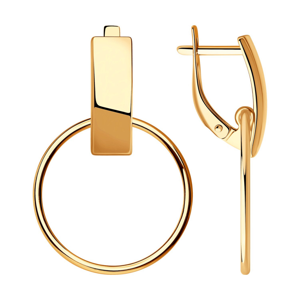 Серьги из золочёного серебра | SOKOLOV