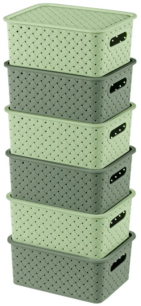 Набор корзин с крышками | Береста | El Casa