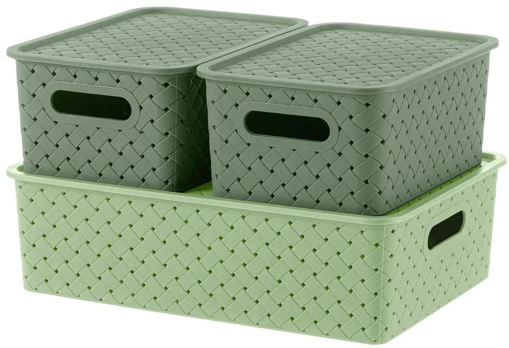 Набор корзинок с крышками «Береста» | Береста | El Casa