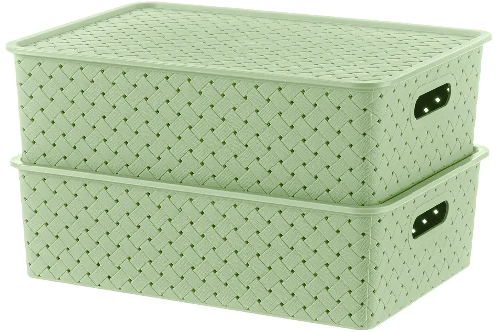 Набор корзин с крышками | Береста | El Casa