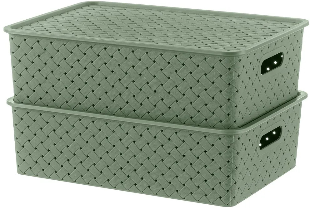 Набор корзин с крышками | Береста | El Casa