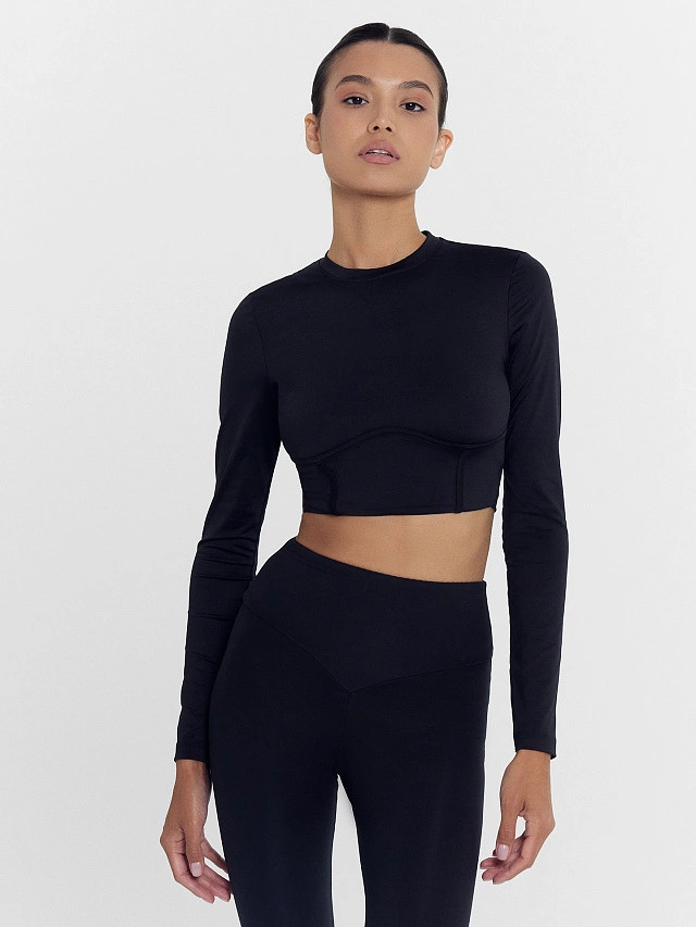 Лонгслив укороченный женский | Mark Formelle