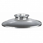 Крышка стеклянная (диаметр 24 см) с воронкой для приправ