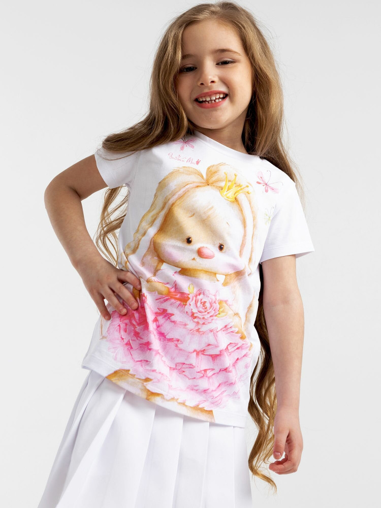 Футболка для девочек | Blackwhite mix | Juno