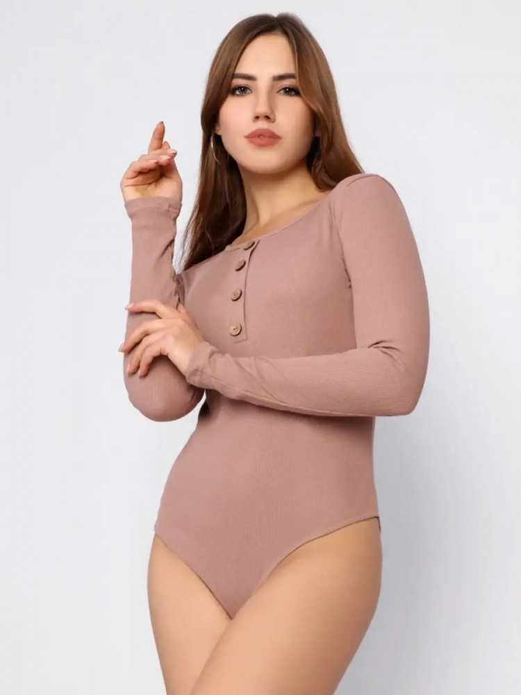 Боди женское классика с длинным рукавом | MARGO