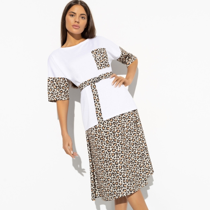 Комплект с юбкой «Выбирай мечту, chic, 2 в 1, с поясом» | Charutti