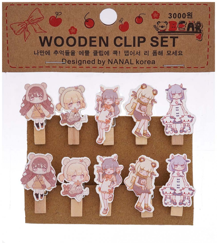 Набор прищепок декоративных «Девочки аниме» | Айрис