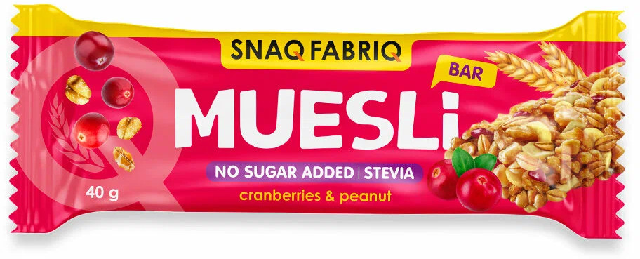 Батончик-мюсли «Клюква» | Snaq Fabriq