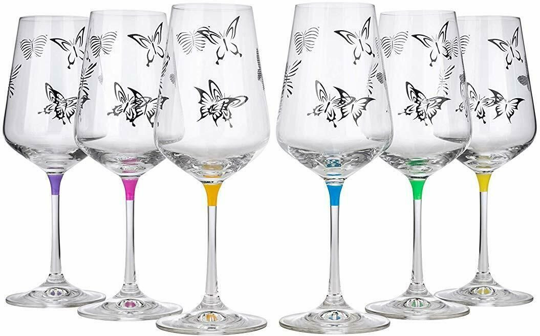 Набор бокалов для вина «Butterfly» | Сандра | Crystalex