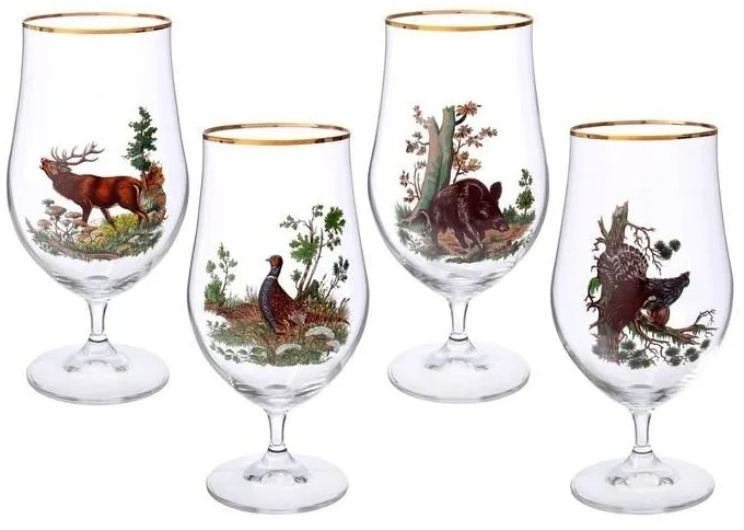 Набор стаканов пивных «Охота» | Crystalex