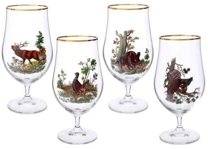 Набор стаканов пивных «Охота» | Crystalex