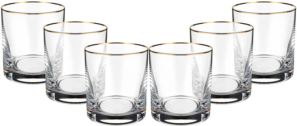 Набор стопок «Барлайн, Отводка золото» | Барлайн | Bohemia Crystal