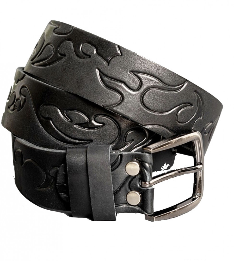 Ремень под джинсы «Пламя» | ZAF Leather