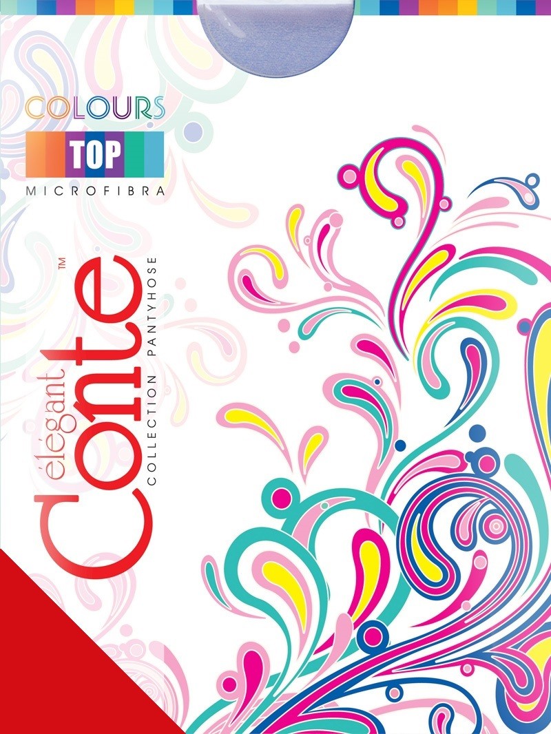 Классические колготки ярких расцветок "Colours Top" (bordo, 50 Den) | Conte Elegant