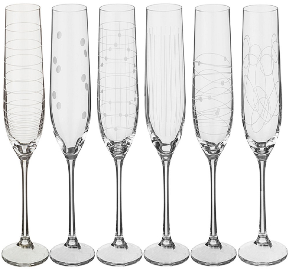 Набор бокалов для шампанского «Elements» | Виола | Crystalex
