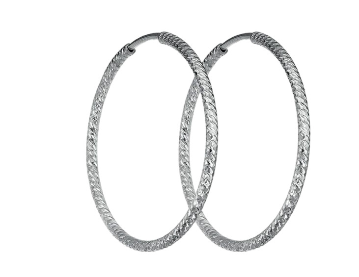 Серьги конго из серебра | Lucente Silver