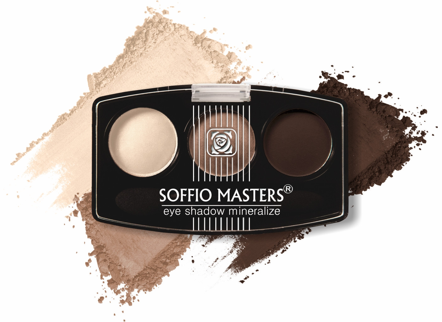 Палетка теней для век «Rich Velvety Finish», оттенок N15 Модный коричневый | Soffio Masters