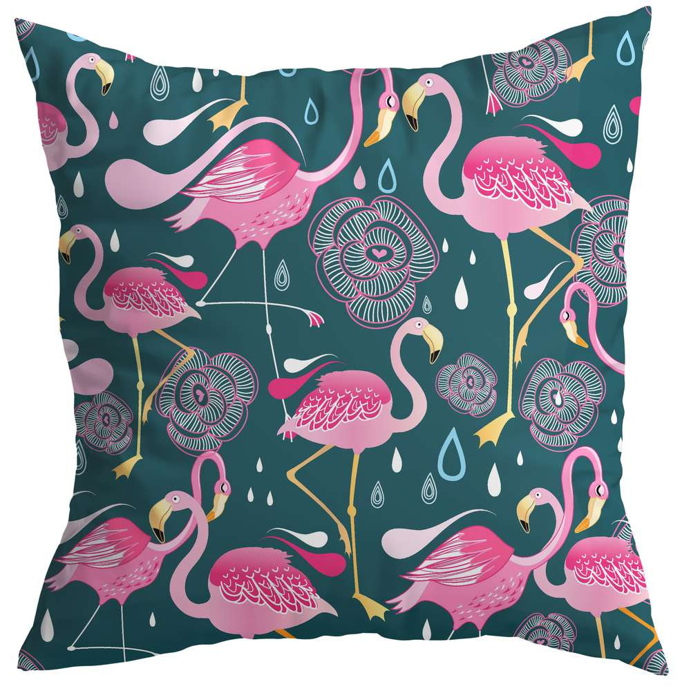 Подушка декоративная Фламинго в абстракции | Shabu