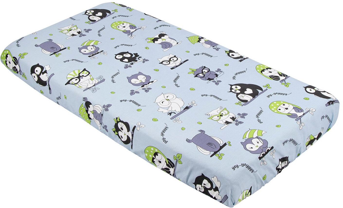 Простыня на резинке «Совы» | Ассорти | Традиция