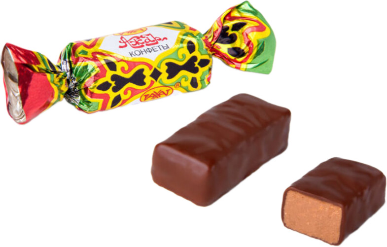 Конфеты с молочным пралине на основе арахиса в шоколадной глазури «Ажар» | Рахат