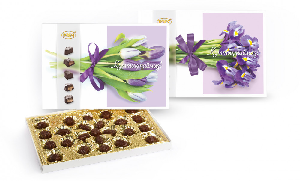 Набор конфет шоколадных «Құттықтаймыз!» | Рахат